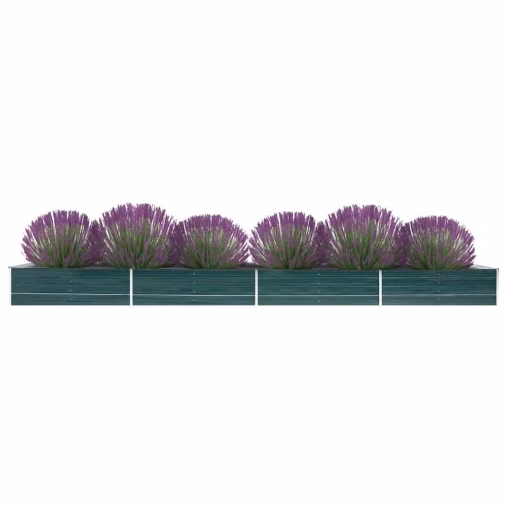 Berkfield Home Garden Raised Bed in Green Galvanised Steel, W: 600 cm, D: 80 cm, H: 45 cm – 2