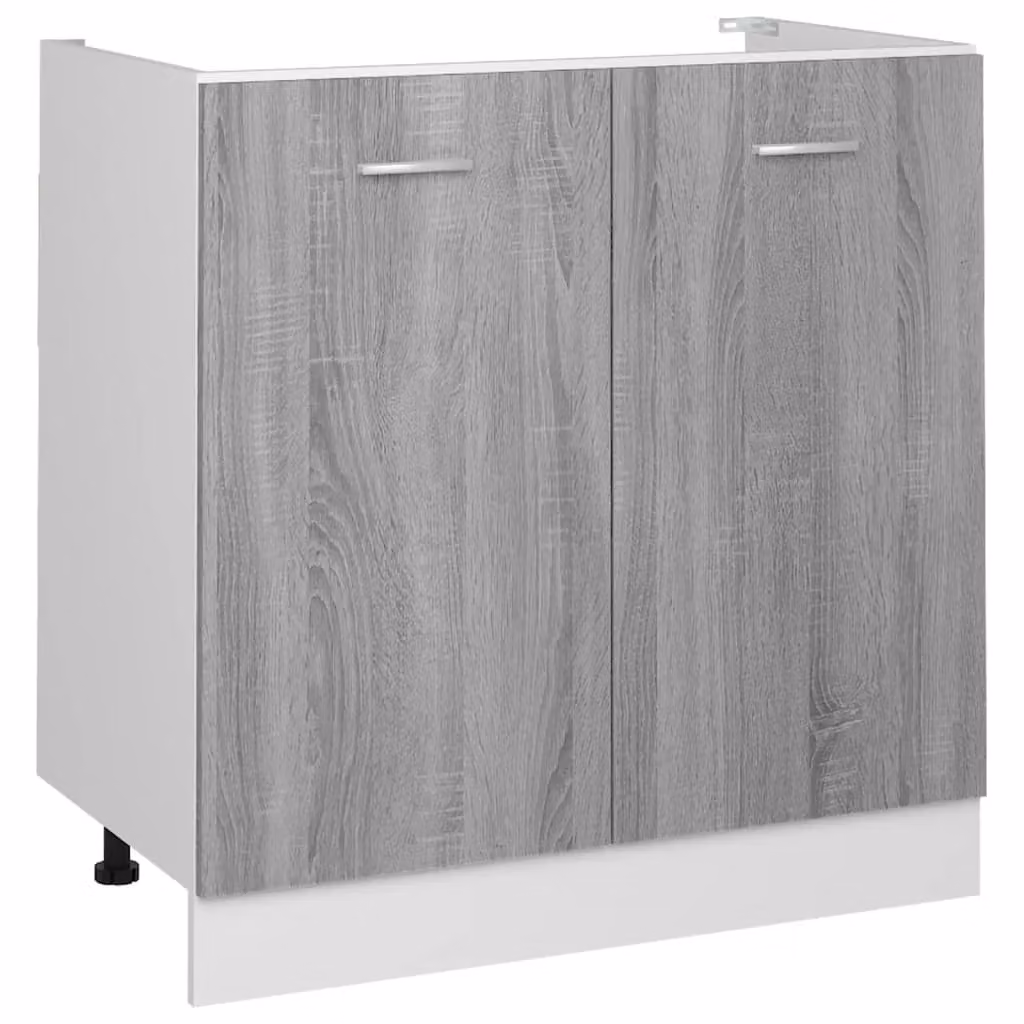 Berkfield Home Grey Sonoma Sink Bottom Cabinet W/D/H: 80 x 46 x 81.5 cm – 2