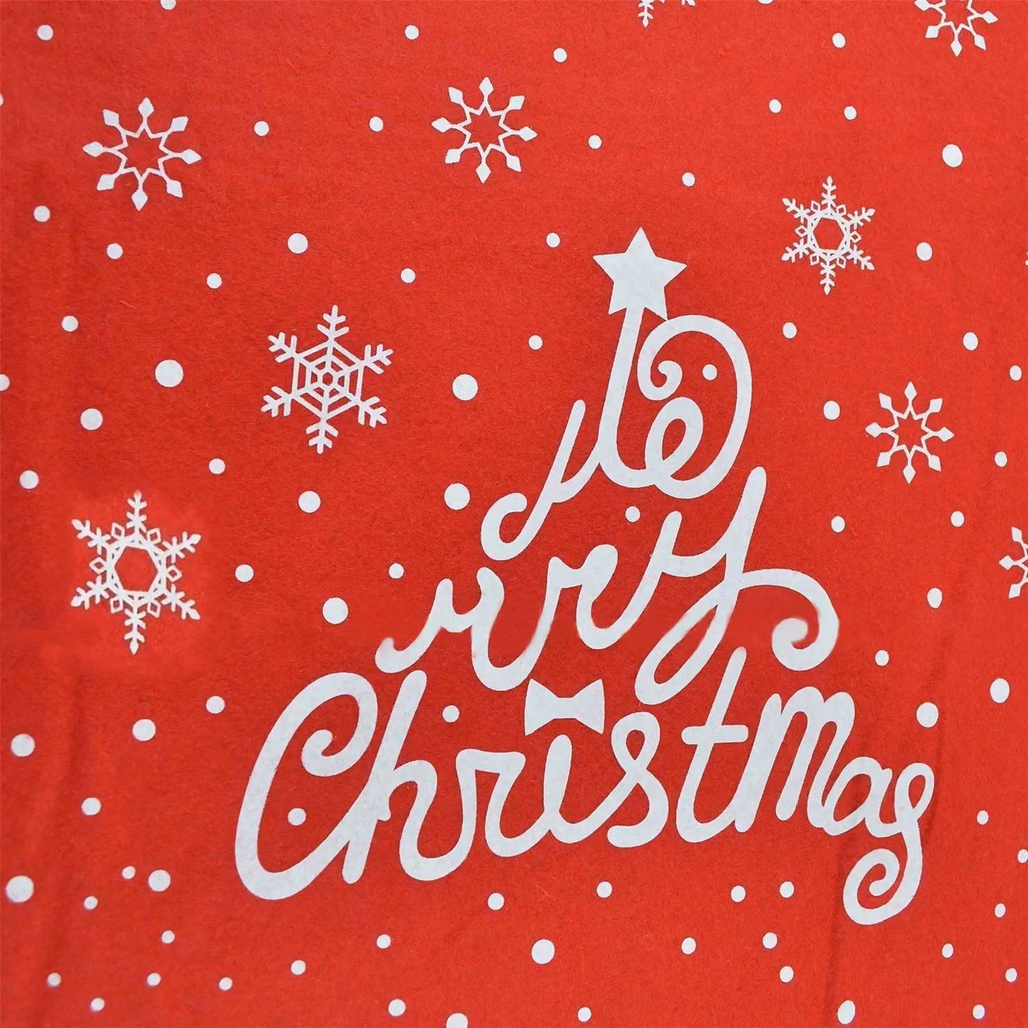 Shatchi Red Felt Santa Sacks with Snowman and Snowflake Prints, Set of 5 Christmas Gift Bags – 2