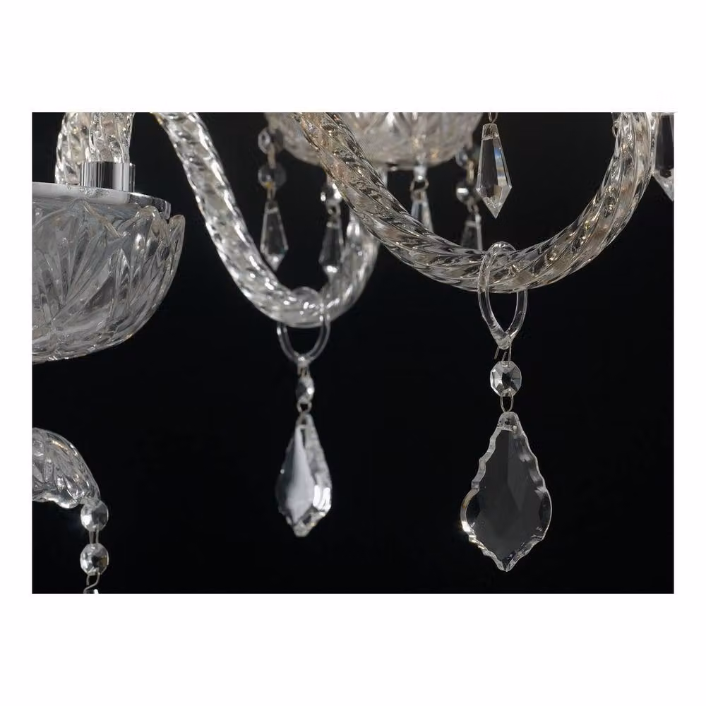 Netlighting INCANTO 5 Light Crystal Chandelier in Chrome and Silver, W: 69 cm, H: 79 cm – 2