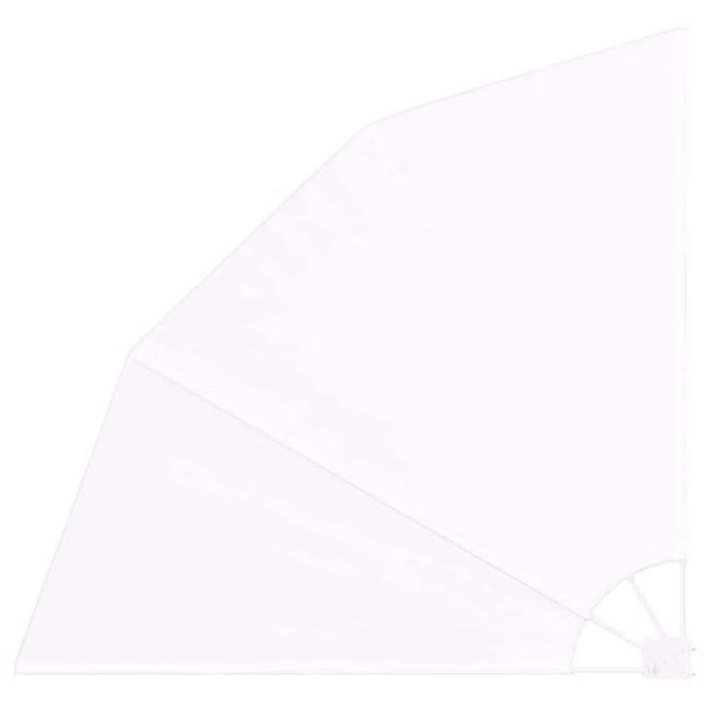 Berkfield Home White Folding Manual Balcony Privacy Screen, W 140 cm x H 140 cm – 2