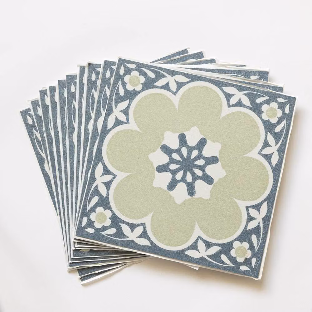 Floor Pops Daphne Sage Green Self Adhesive Vinyl Floor Tiles, Pack of 10 (0.93sqm), W/D/H: 30.48 x 30.48 x 0 cm – 3