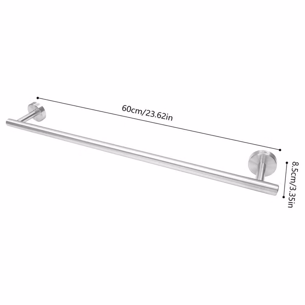 EONLION Wall Mounted Stainless Steel Towel Rail in Silver – 2