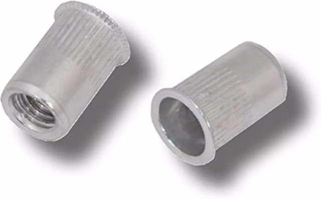 JRP Silver Aluminium M8 x 15.5mm Rivet Nuts