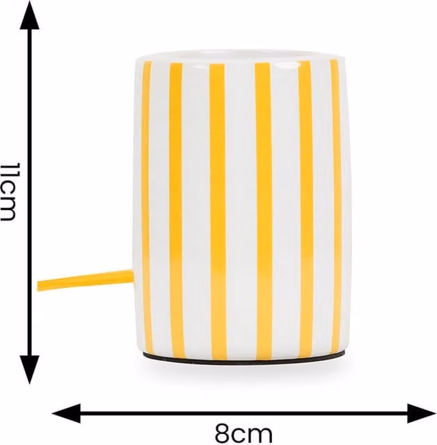 ValueLights Ceramic Candy Table Lamp in Yellow and White