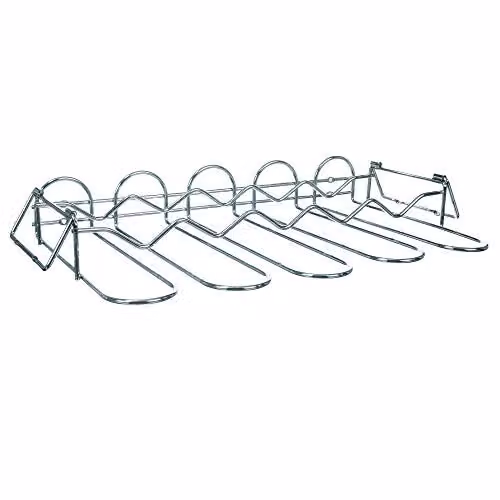 Vinology Wall Mounted Silver Metal Wine and Glass Storage Rack for 5 Bottles and 12 Glasses – 2