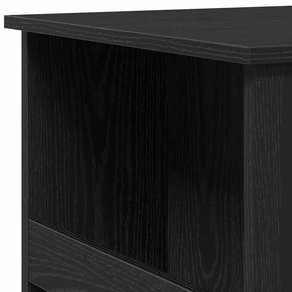 Berkfield Home Bar Table with Storage Rack in Black Oak, W: 102 cm, D: 50 cm, H: 103.5 cm – 6