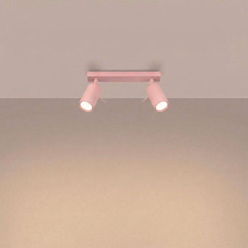 Sollux Lighting Modern Pink Ring Ceiling Lamp with 2 Lights, W/D/H: 16 x 30 x 6 cm – 2