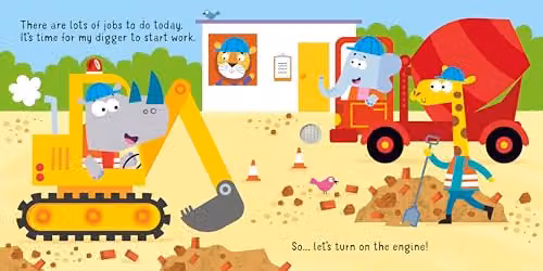 Usborne Let's Go on a Digger (Let's Go Sounds) Multicolour Paper Book – 2