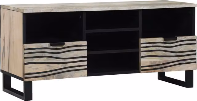 Berkfield Home Media Storage Cabinet with Drawer and Shelf in White and Black