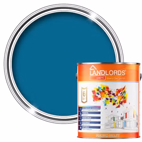 Landlords Water-Based Matt Wood and Garden Paint in Blue, 1 Litre