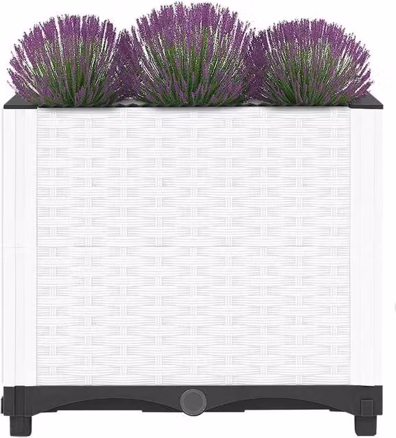 Berkfield Home White Polypropylene Raised Bed W/D/H: 40 x 40 x 38 cm