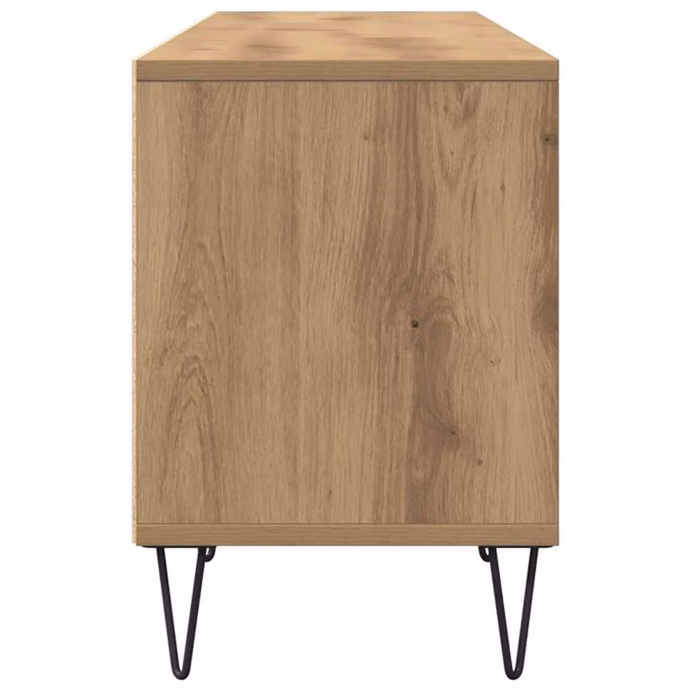 Berkfield Home Artisan Oak TV Cabinet in Brown, W/D/H: 150 x 30 x 44.5 cm – 3