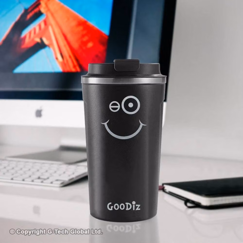 SPETLEK Leak Proof Thermal Travel Mug, Black, 380ml – 4