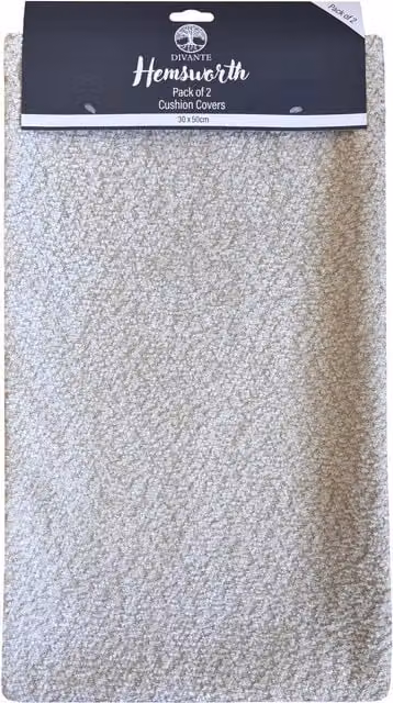 Divante Hemsworth Pack of 2 Boucle Cushion Covers in Beige