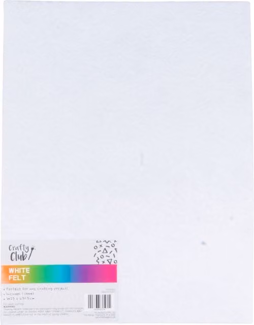 Crafty Club White Felt Sheet for Children