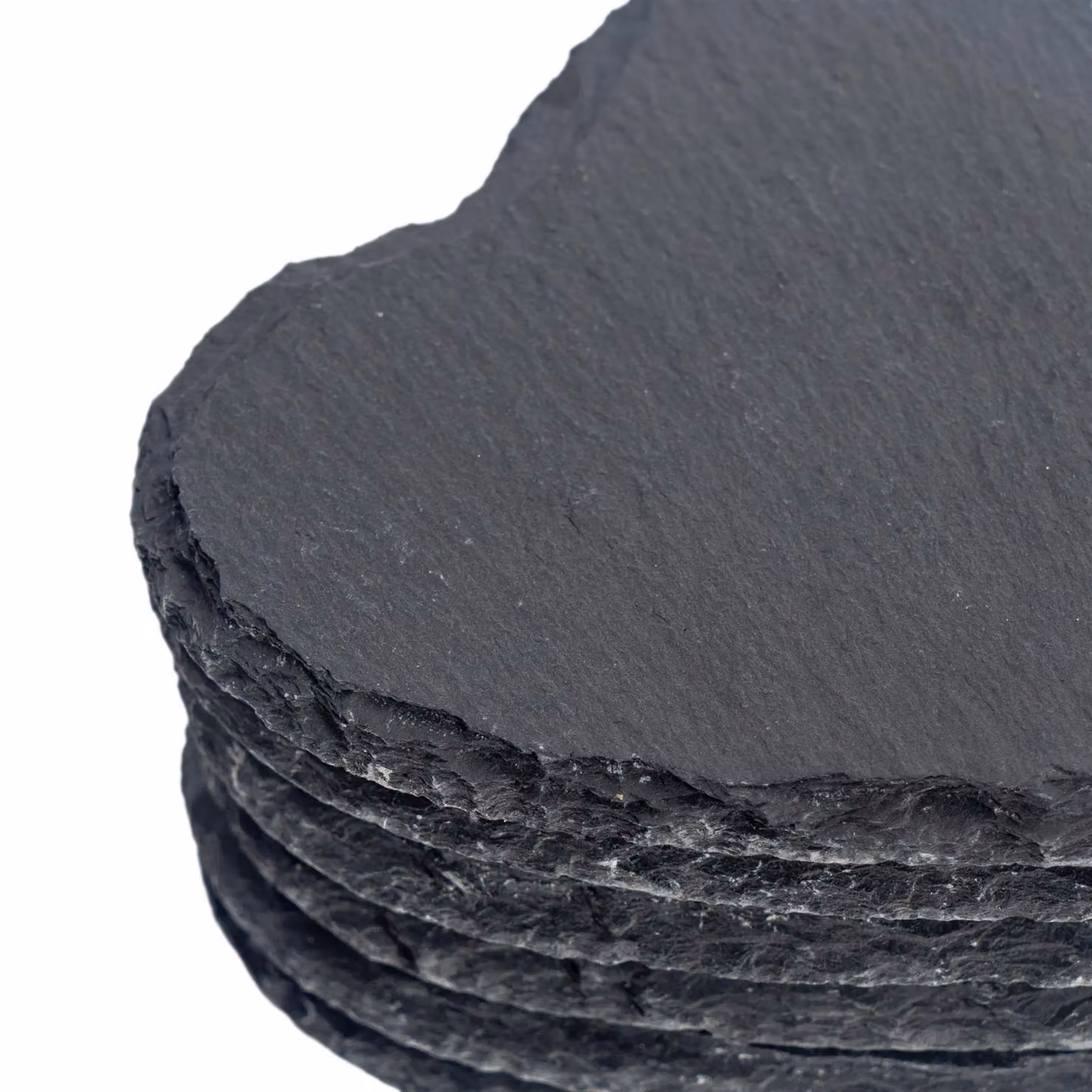 Argon Tableware 12 Piece Heart Slate Placemats and Coasters Set in Black or Grey – 8