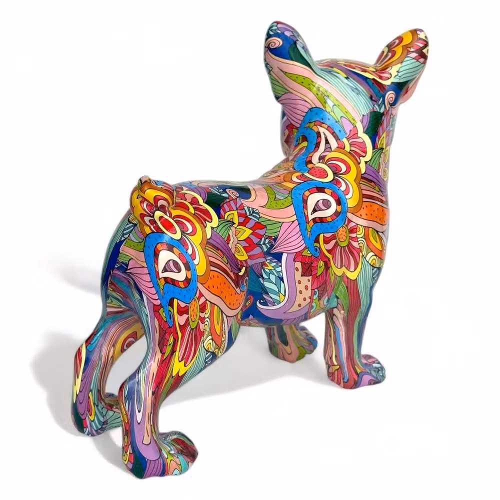 Animal Crackers Multicolour Floral French Bulldog Dog Figurine Tabletop Decoration – 4