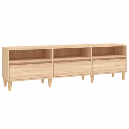 vidaXL Modern TV Cabinet in Sonoma Oak Brown, W/D/H: 150 x 30 x 44.5 cm – 1