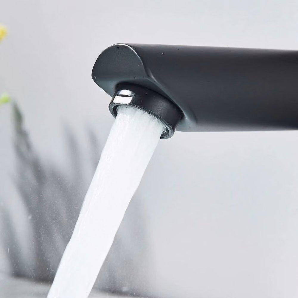 Kelvenix Matt Black Single Lever Bathroom Basin Mixer Tap – 3