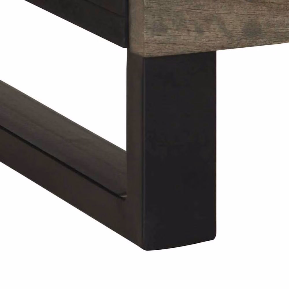 Berkfield Home Beautiful Black Solid Mango Wood Bedside Cabinet W/D/H: 50 x 33 x 62 cm – 5