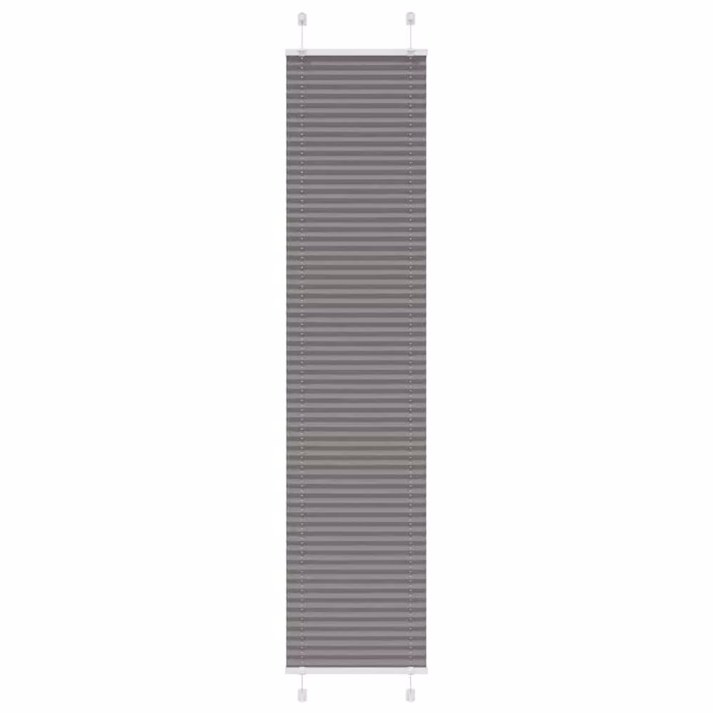 Berkfield Home Single Pleat Fabric Blind in Anthracite Grey, W: 45 cm, H: 200 cm – 2