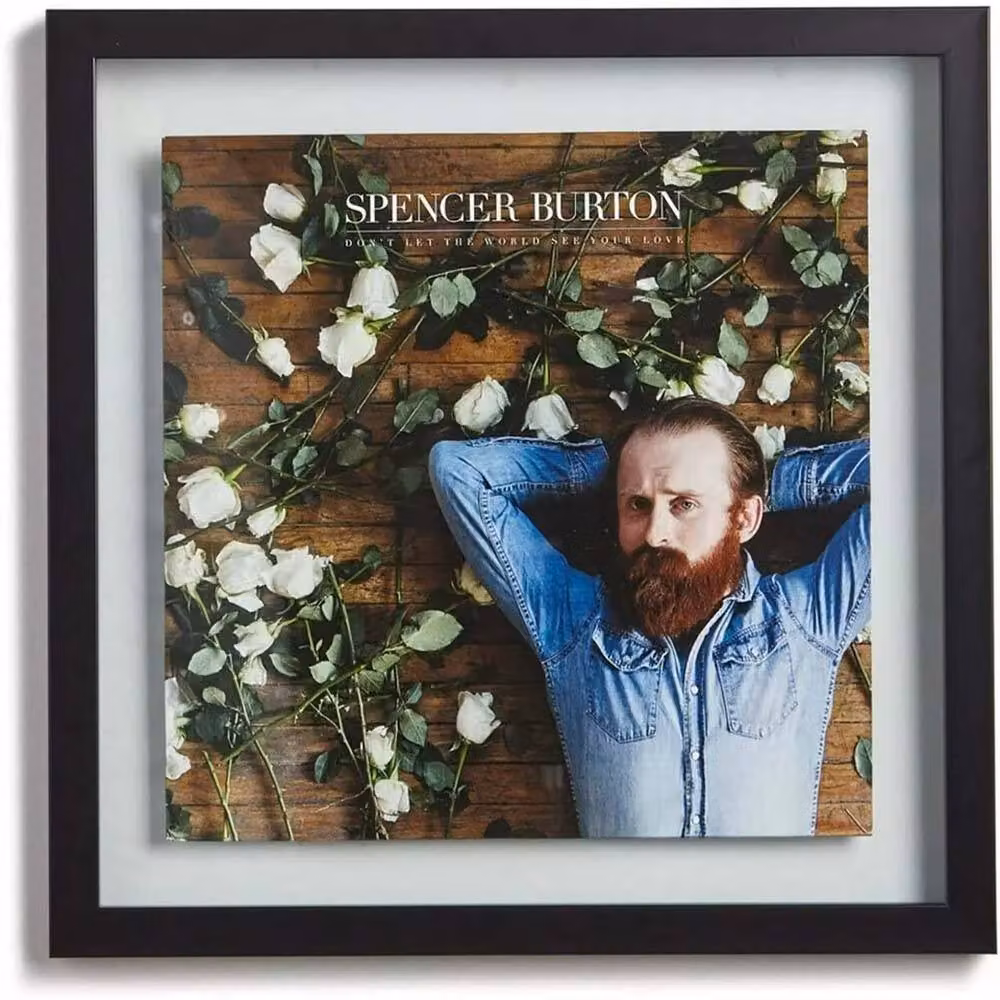 Kelvenix Black Vinyl Record Wall Frame for Single LP Album Art Display – 3