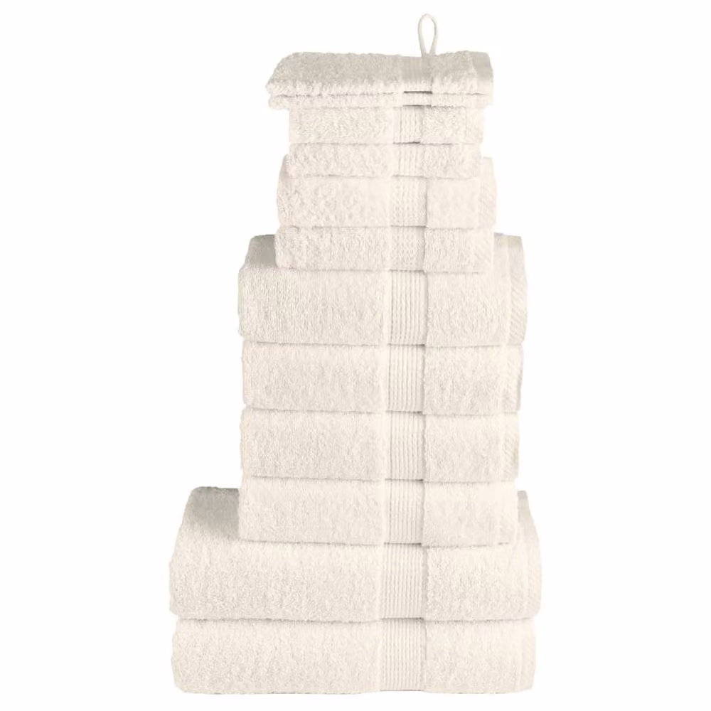 Berkfield Home Soft SOLUND 12 Piece Premium Cotton Terry Towel Set in Beige, 600 gsm – 2