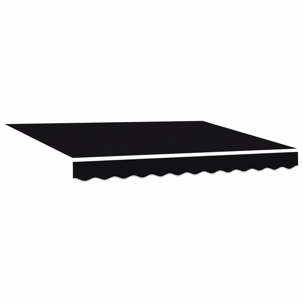 Berkfield Home Manual Retractable Folding Arm Awning in Black, W: 300 cm, D: 250 cm – 2