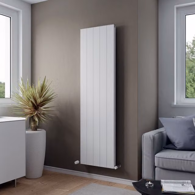 Agadon Madrid Designer Aluminium Radiator in White, W/H: 180 x 40 cm – 1