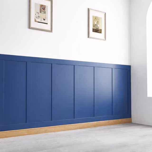 Home Treats Pack of 30 Brown MDF Wood Shaker Style Wall Panelling Kit