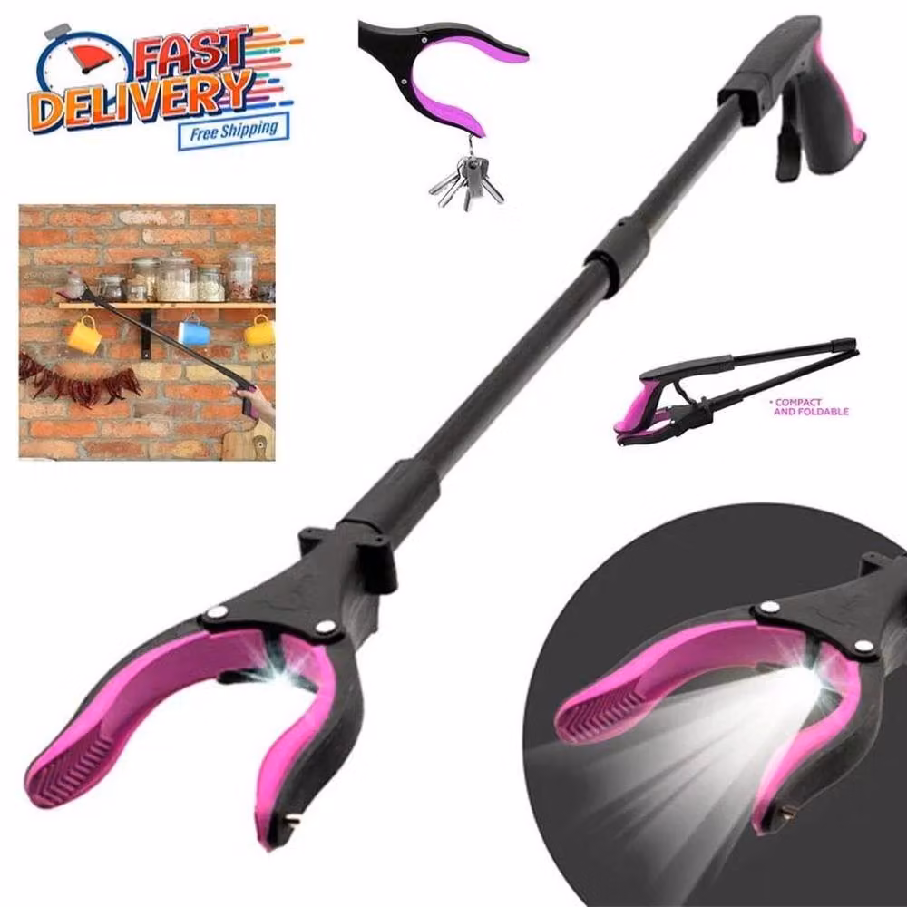 FLAVORA Heavy Duty Rubbish Pick Up Grabber Tool in Purple – 3