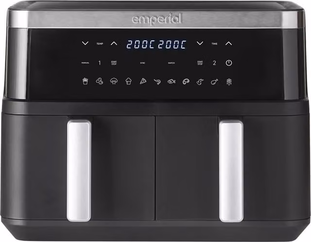 Emperial 9L Dual Zone Air Fryer in Black