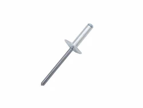 JRP Riveting Products Large Flange Head Multigrip Aluminium and Steel Rivets, Silver, 3.2 x 9.5 mm