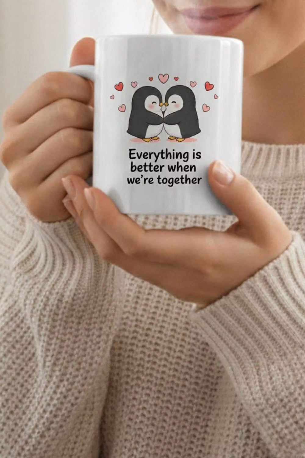 Dyzi White Ceramic Valentine's Day Mug for Adults – 2