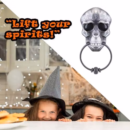VFM e-Store Silver Metal Halloween Spooky Door Knocker for Party Decorations – 7
