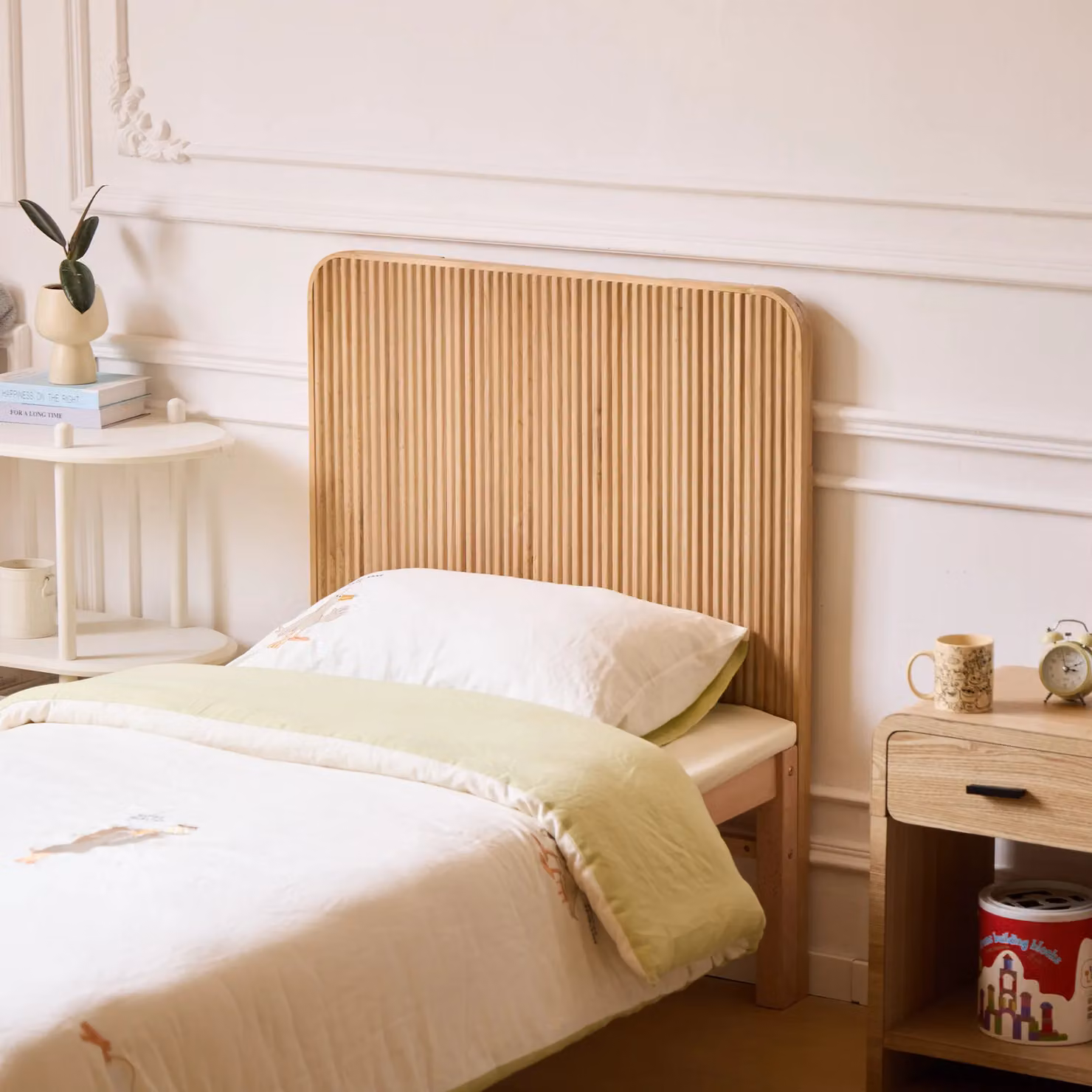 HORSENS Nordlys Scandinavian Solid Wood Headboard in Brown, Size: 90 x 200 cm – 2