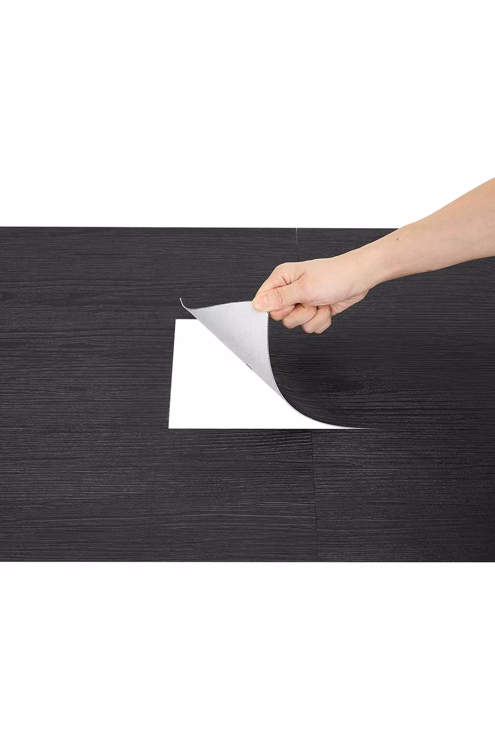 Living and Home 36pc Self-adhesive Wood Grain PVC Floor Tiles in Black – 5