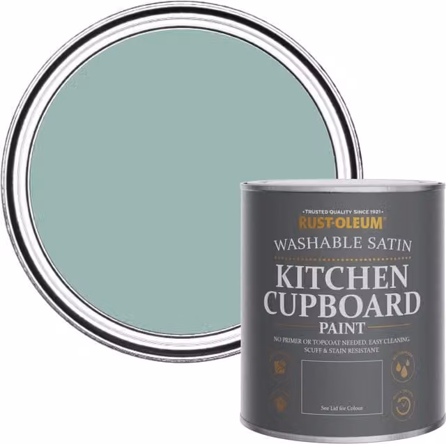Rust-Oleum Kitchen Cupboard Paint Satin in Coastal Blue, 0.75 l