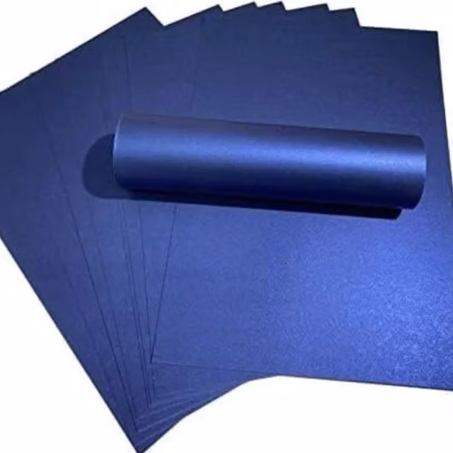 Syntego 20 Sheets of Blue Satin A4 Construction Paper