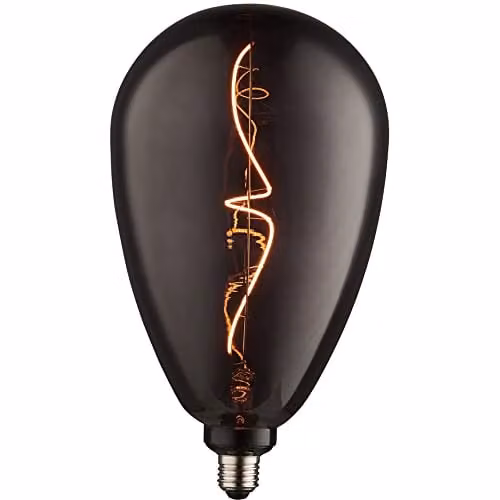 Loops 4W E27 Decorative LED Filament Light Bulb, Grey Smoked Glass, 1800K Warm White, 50 Lumen