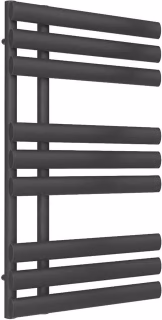 Reina Chisa Anthracite Steel Designer Towel Rail, H 82.0 cm x W 50.0 cm – 2
