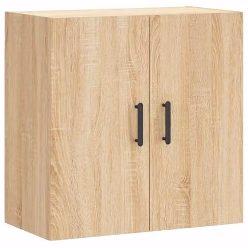 vidaXL Modern Wall Mounted Cabinet in Brown Oak, W/D/H: 60 x 31 x 60 cm