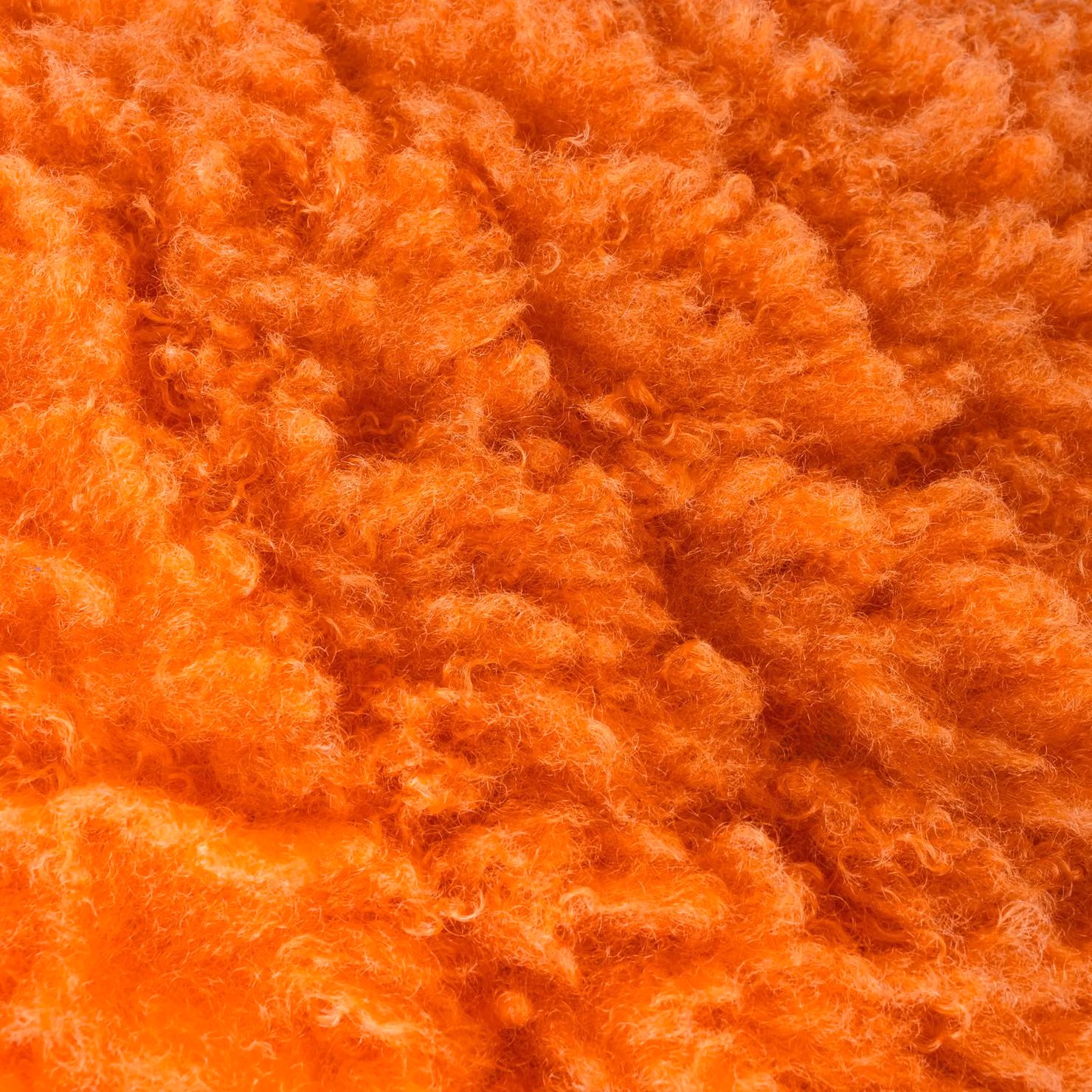 Heya Home Fluff Ball Faux Fur Cushion in Orange, W/D/H: 45 x 45 x 45 cm – 3
