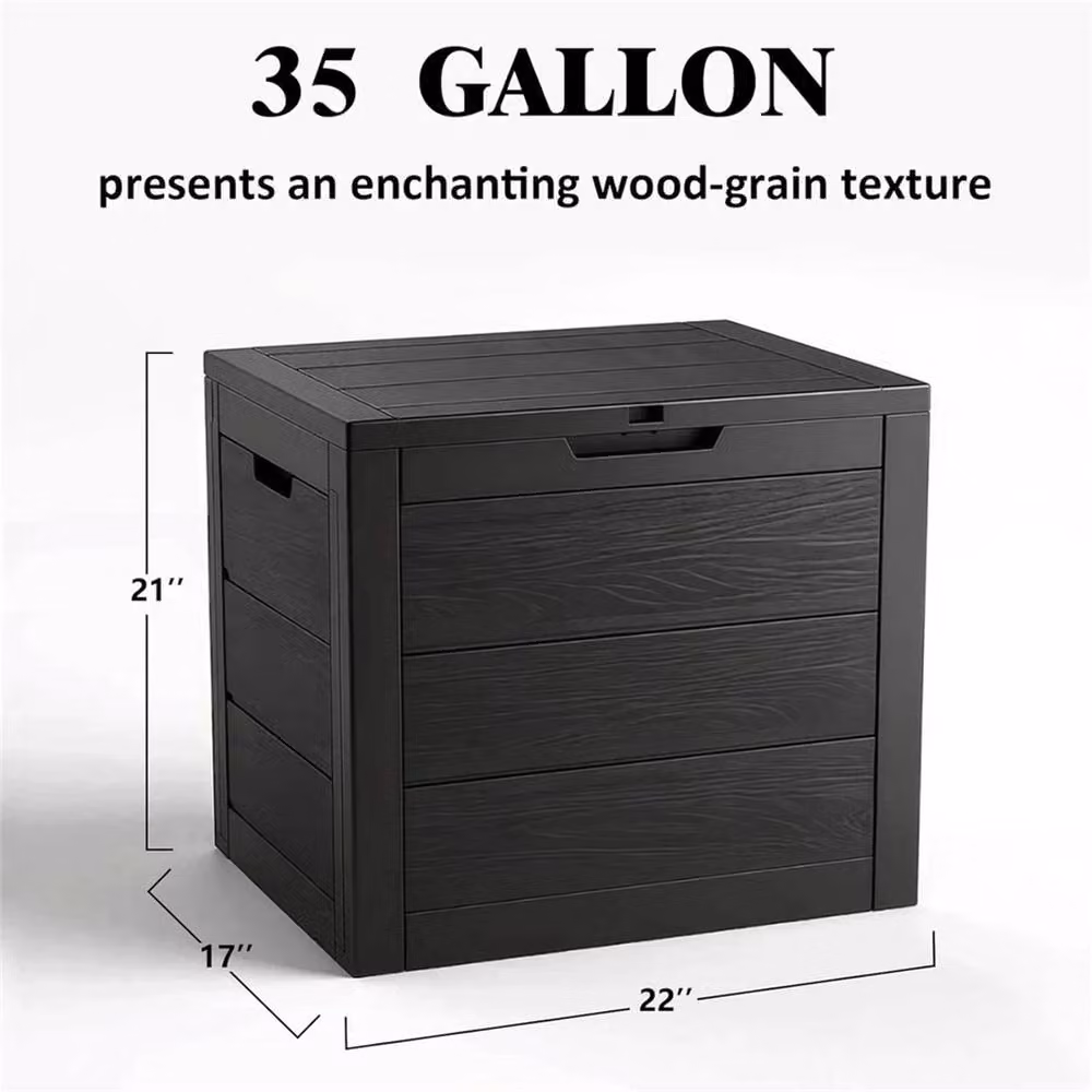 Kelvenix Black Garden Storage Chest Cushion Box – 2