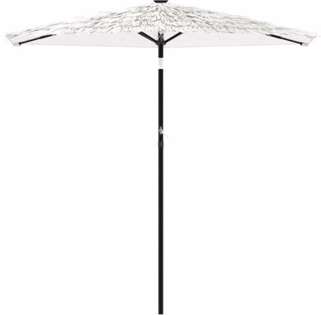 Berkfield Home Durable Garden Parasol with Steel Pole, White, W/D/H: 268 x 268 x 226 cm – 1