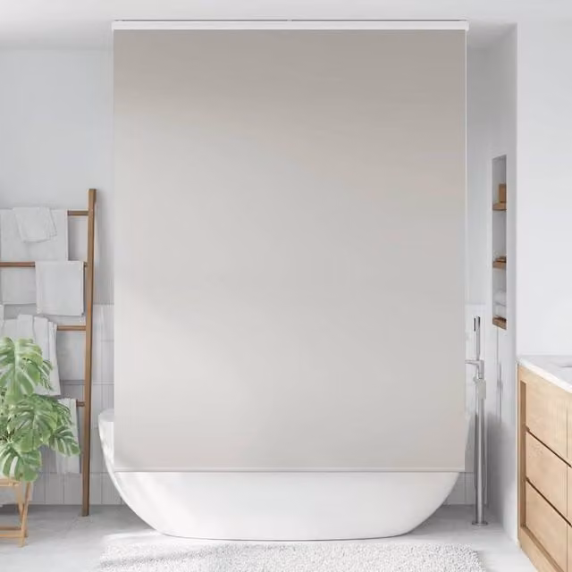 Berkfield Home Grey Opaque Shower Roller Blind with Cassette, W: 150 cm, H: 240 cm