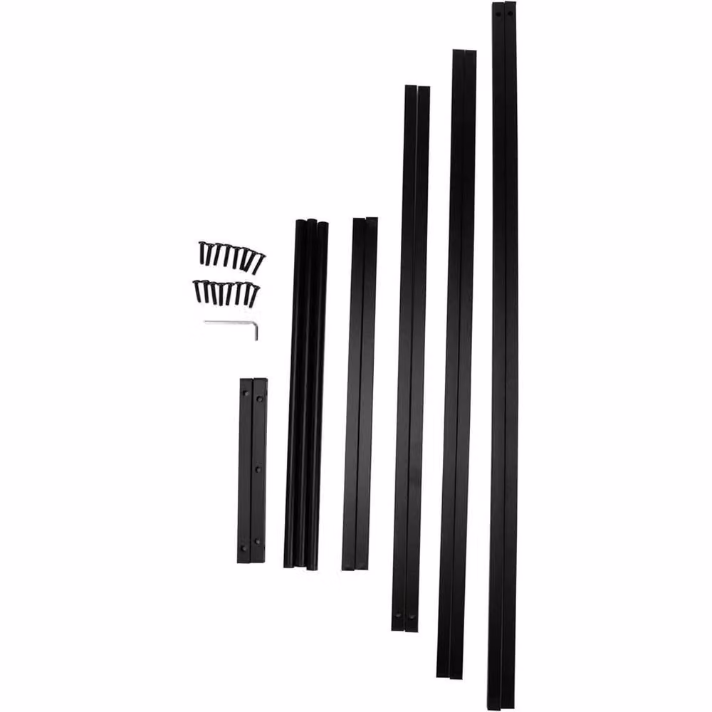 FLAVORA 3 Tier Free Standing Towel Drying Rail Rack in Matt Black Metal – 2