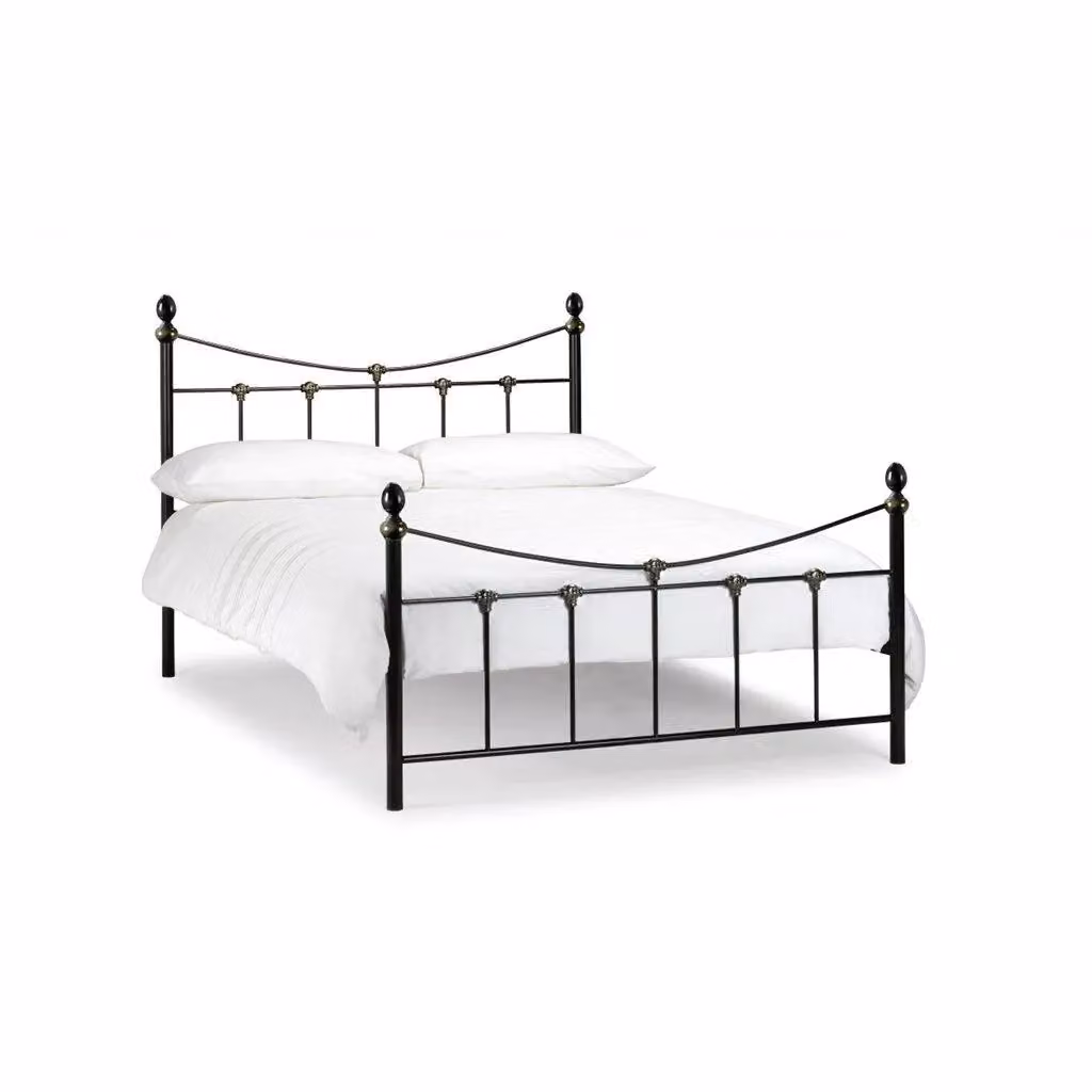 Ashfield Classic Metal Bed Frame in Black and Gold, Single, W/D/H: 90 x 190 cm – 2