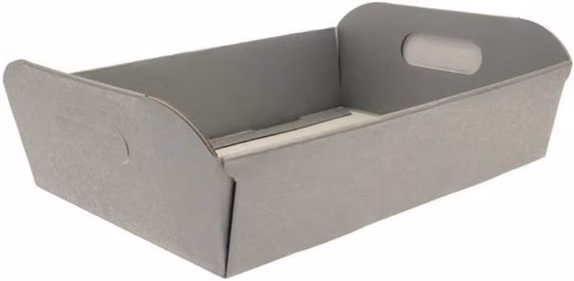 KDMD Silver Small Hamper Box 3 Pack, 34.5 cm